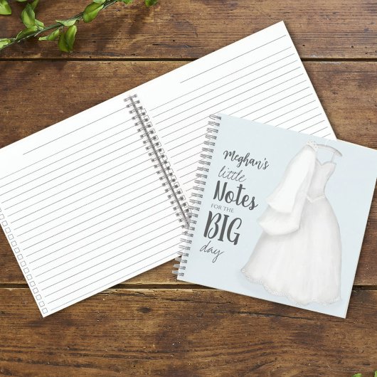 Moderne bruid Elegante vintage cute trouwjurk Notitieboek