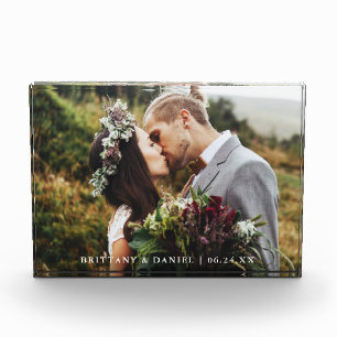 Moderne bruid en bruidegom fotoblokken