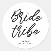 Moderne Bruid stam Ronde Sticker (Voorkant)