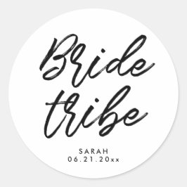 Moderne Bruid stam Ronde Sticker