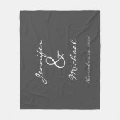 Moderne bruidbruin- en bruinhuwelijkse bruiloft fleece deken (Voorkant)