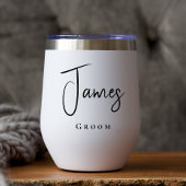 Moderne bruidegom bruiloft