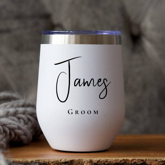 Moderne bruidegom bruiloft