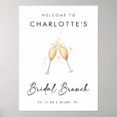 Moderne bruids brunch welkomstbord poster (Voorkant)