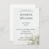 Moderne bruids-shower uitnodigingen met bladeren (Voorkant / Achterkant)