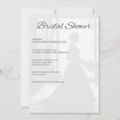 Moderne Bruids Silhouet Bruiloft Feest Kaart (Voorkant)