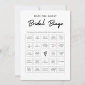 Moderne Bruidsbruiloft Bingo Game om de Gast te Vi (Voorkant)