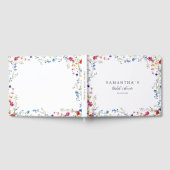 Moderne bruidsbruiloft met wilde bloemen gastenboek (Volledig)
