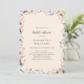Moderne bruidsbruiloft met wilde bloemen kaart (Staand voorkant)