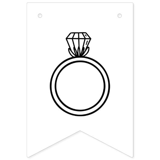 Moderne Bruidsbruiloft Vlaggetjes (Tweede vlag)