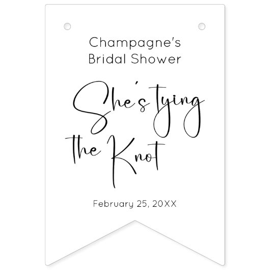 Moderne Bruidsbruiloft Vlaggetjes (Eerste vlag)