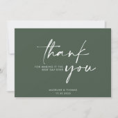 Moderne bruidsbruin bruinbruin bedankkaart (Voorkant)