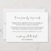 Moderne bruidsbruin bruinbruin bedankkaart (Achterkant)