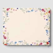Moderne bruidsdouche met wilde bloemen gastenboek (Achterkant)