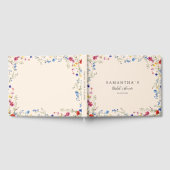 Moderne bruidsdouche met wilde bloemen gastenboek (Volledig)