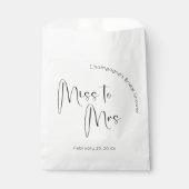 Moderne Bruidsdouche-script Miss to Mrs Bedankzakje (Voorkant)