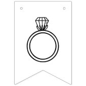 Moderne Bruidsfeer Script Vlaggetjes (Tweede vlag)