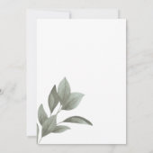 Moderne Bruidsfeest Botanische Eucalyptus Boho Kaart (Achterkant)