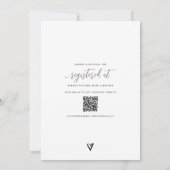 Moderne Bruidsfeest Uitnodiging met QR Code (Achterkant)