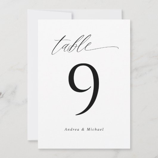 Moderne bruidsgetallen van 5 x 7 bruiloft kaart (Achterkant)