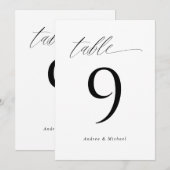 Moderne bruidsgetallen van 5 x 7 bruiloft kaart (Voorkant / Achterkant)