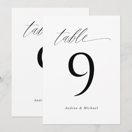 Moderne bruidsgetallen van 5 x 7 bruiloft kaart (Voorkant / Achterkant)