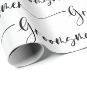 Moderne bruidsjonkers inpakpapier in zwart en wit (Rol Hoek)