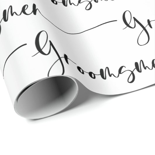 Moderne bruidsjonkers inpakpapier in zwart en wit (Rol Hoek)