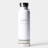 Moderne bruidsmeisje gepersonaliseerd waterfles (Links)