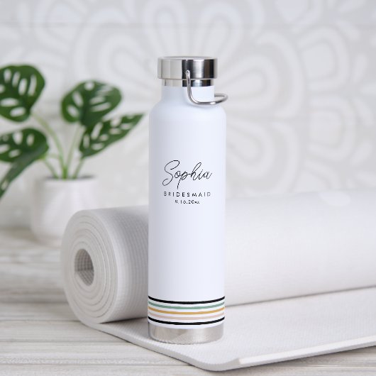 Moderne bruidsmeisje gepersonaliseerd waterfles (Yoga)