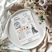 Moderne bruidsmeisje info kaart bruids partij kaar