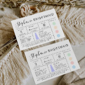 Moderne bruidsmeisje info Kaart, voorstel Kaarten