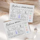 Moderne bruidsmeisje info Kaart, voorstel Kaarten