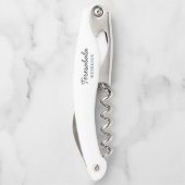 Moderne bruidsmeisje minimalistische script ontwer kurkentrekker (Achterkant)