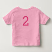 Moderne bruidsmeisje Roze naam Aangepast leeftijds Kinder Shirts (Achterkant)