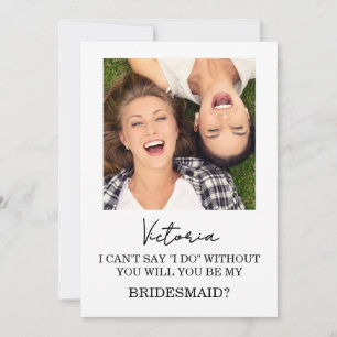 Moderne bruidsmeisje uitnodigingskaart voor de bru kaart