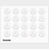 Moderne Bruidsshower Vierkante Sticker  (Vel)