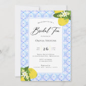 Moderne bruidsthee citroenen Portugees Tegels Douc Kaart (Voorkant)