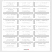 Moderne bruiloft 24 gasten aangepaste adresetikett sticker (Vel)