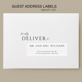 Moderne bruiloft 24 gasten aangepaste adresetikett sticker