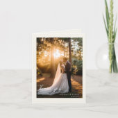 Moderne bruiloft 2 Foto Dank u Kaart (Voorkant)