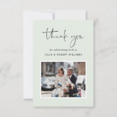 Moderne bruiloft 2 Foto Hartelijk dank Bedankkaart (Voorkant)