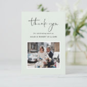 Moderne bruiloft 2 Foto Hartelijk dank Bedankkaart (Staand voorkant)