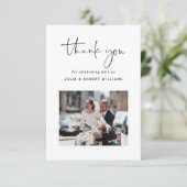 Moderne bruiloft 2 Foto Hartelijk dank Bedankkaart (Staand voorkant)