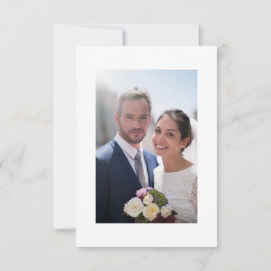 Moderne bruiloft 2 Foto Hartelijk dank Bedankkaart (Achterkant)