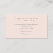 Moderne bruiloft 3 fotografie met minimale zwarte  visitekaartje (Achterkant)