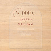 moderne bruiloft acryl uitnodigingen (Voorkant)