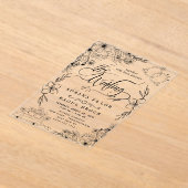 Moderne bruiloft acryl uitnodigingen (Laagn)