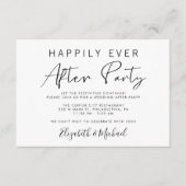 Moderne bruiloft afterparty  informatiekaartje (Voorkant)