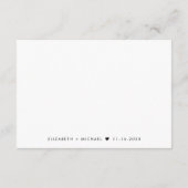 Moderne bruiloft afterparty  informatiekaartje (Achterkant)